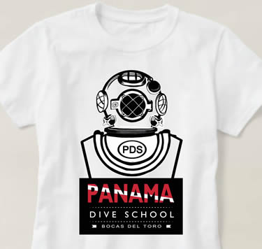 T-Shirt Panama Dive School | Island Art  Products | Art & Souvenirs - Serving Bocas del Toro and Panamá